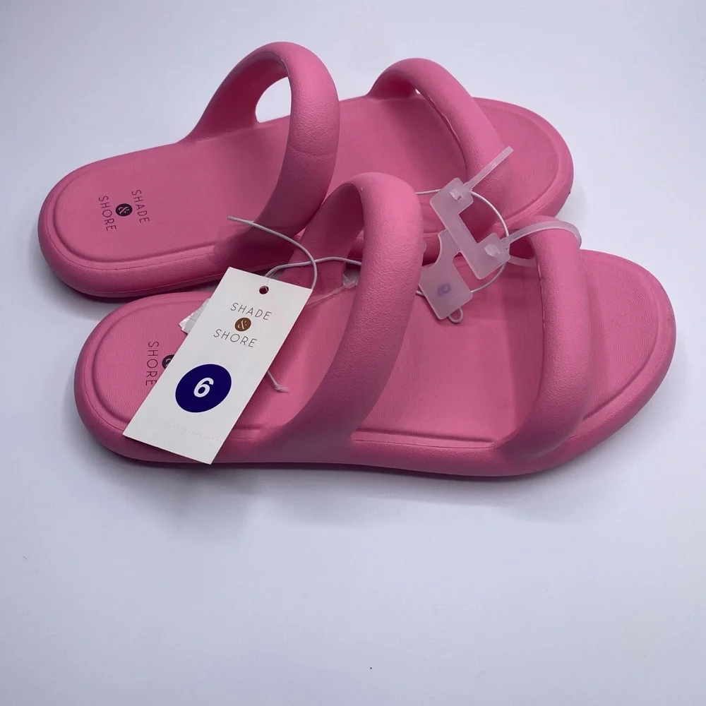Shade & Shore Women’s Ellen Footbed Sandal Pink NWT - Picture 5 of 5